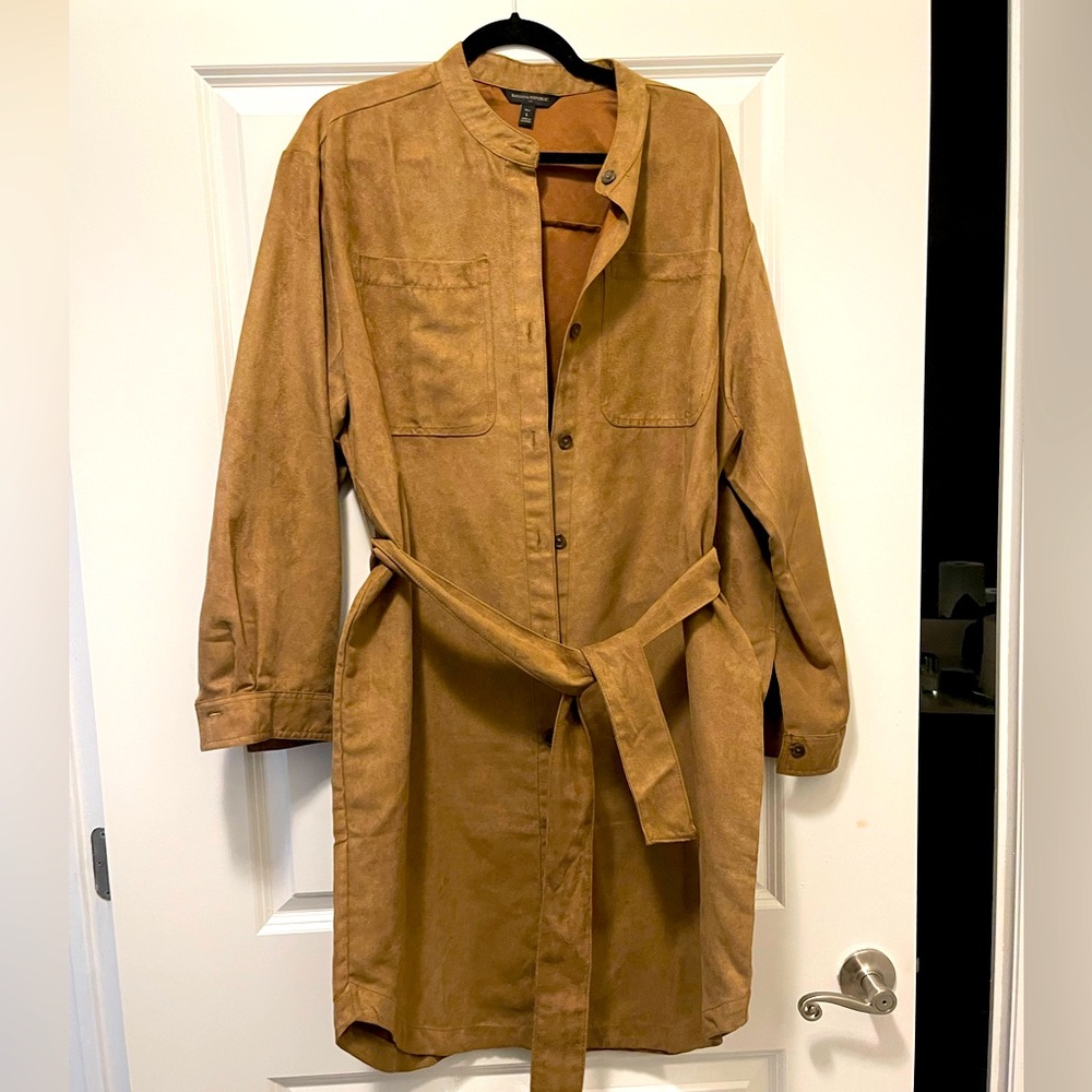 Vegan Suede Shirt Dress